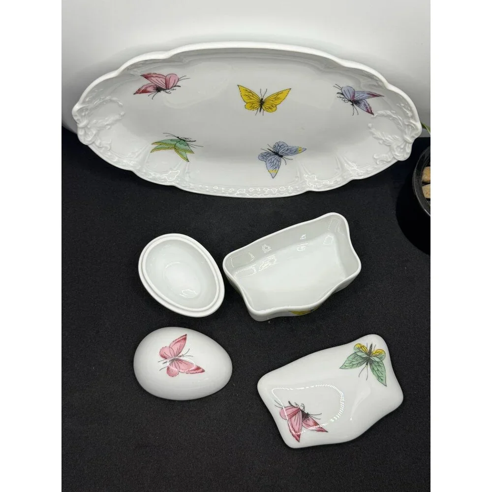 Limoges France Porcelain Vanity 3 Piece Set